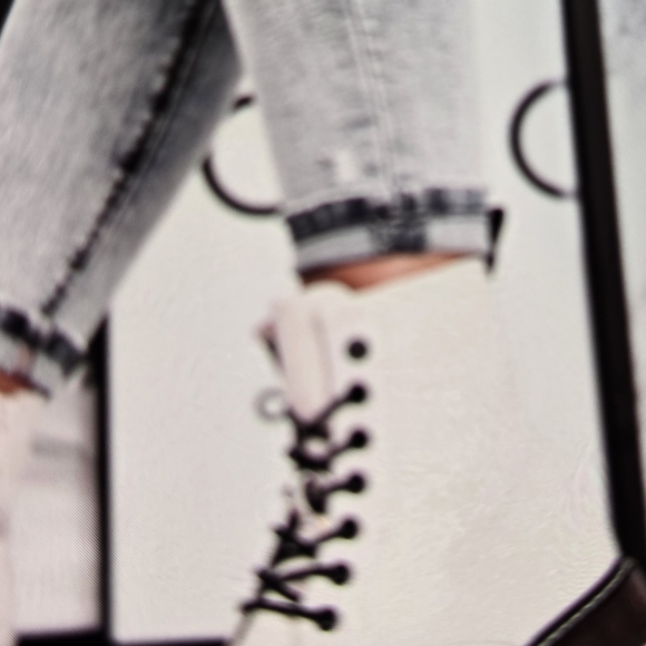 Rue21 White Combat Boots with Black Laces - Picture 12 of 14